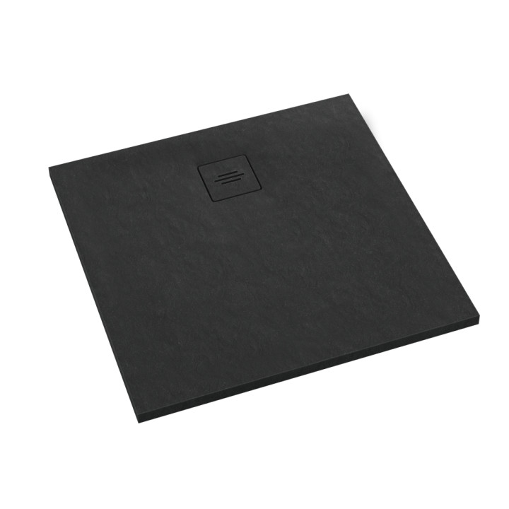 Schedline Brodzik kompozytowy Stabilsound Plus® Protos Black Stone 100x100x3,5 cm, kwadratowy, Gwarancja 15 lat